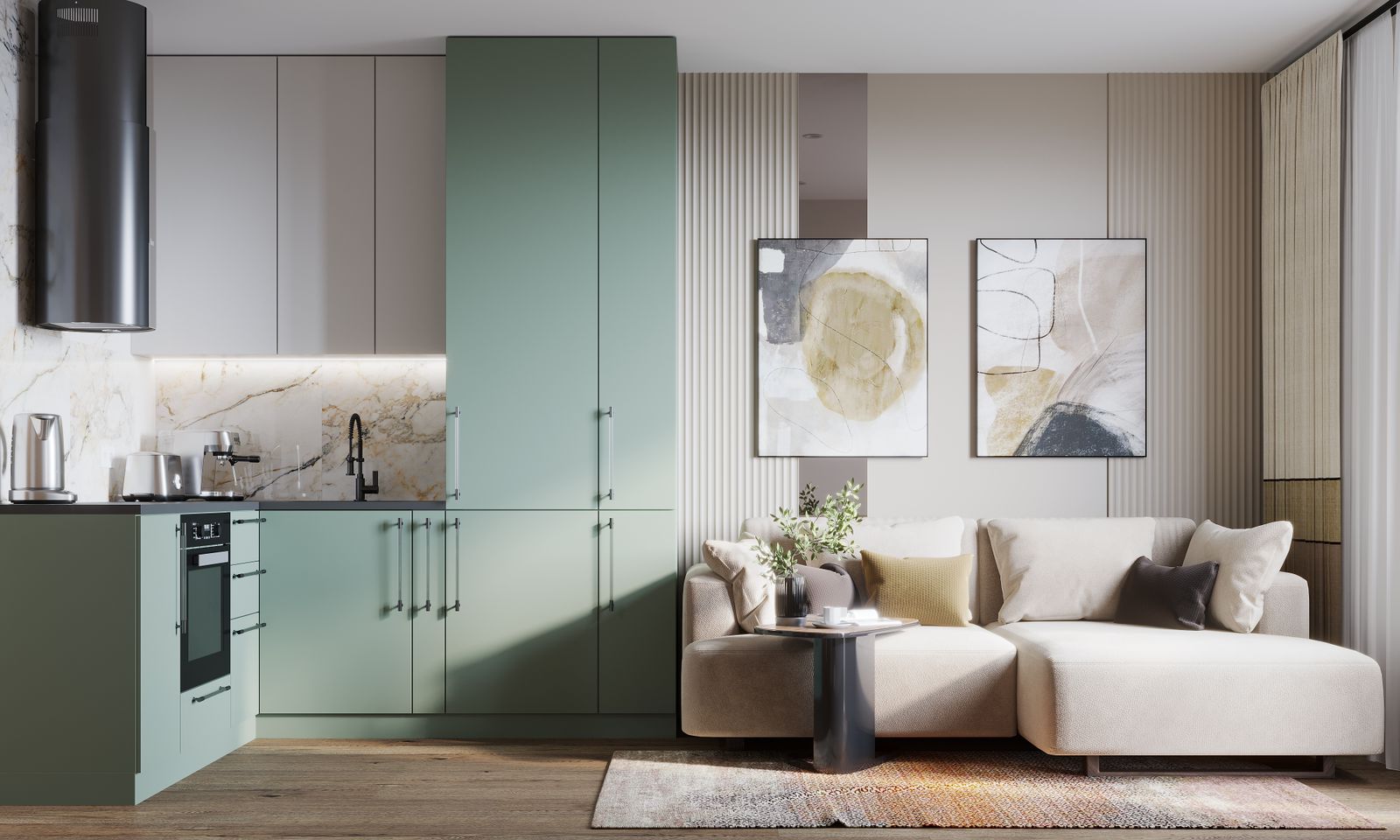 Однокомнатная квартира с террасой