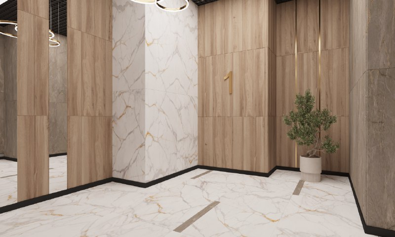 Входная группа жилого комплекса в Калининском районе